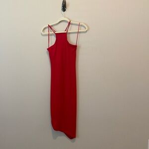 Fitted red dress